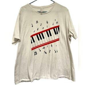 80s style keyboard 🎹 🎶 music notes t shirt from Michael Jackson ‘Beat It’ video